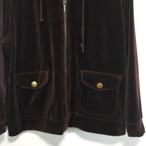 Lauren Ralph Lauren  Suede Sweater Jacket - Picture 3 of 9